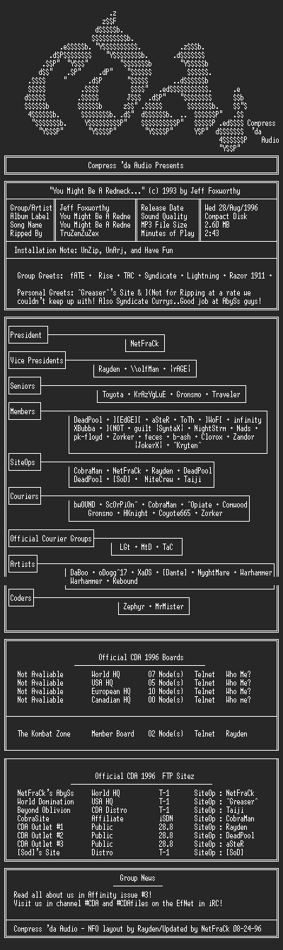 NFO file for Jeff_Foxworthy-You_Might_Be_A_Redneck-CDA