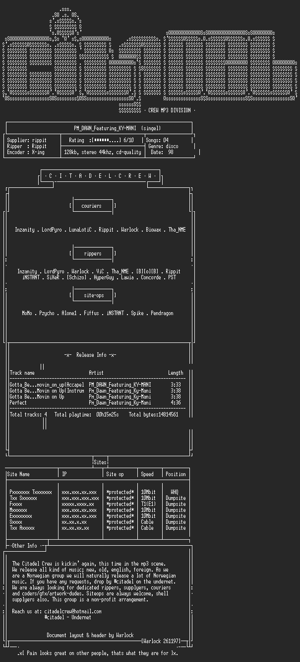 NFO file for PM_DAWN_Featuring_KY-MANI-CCmp3D