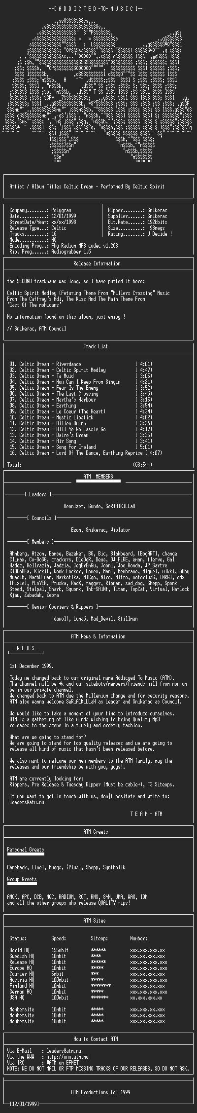 NFO file for Celtic_Dream_-_Performed_By_Celtic_Spirit_-_(1998)-ATM