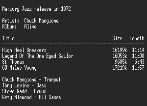 NFO file for Chuck_Mangione-Alive-1972-gRVe