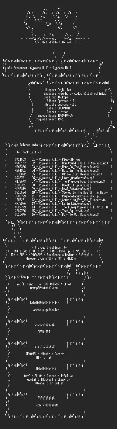 NFO file for Cypress_Hill_-_Cypress_Hill-wAx