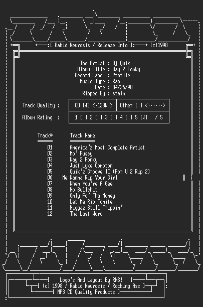 NFO file for DJ_Quik-Way_2_Fonky-RNS