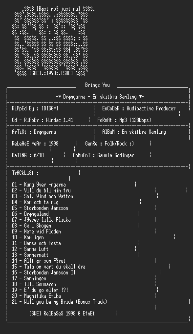 NFO file for Drangarna_-_En_Skitbra_Samling_-_SWE