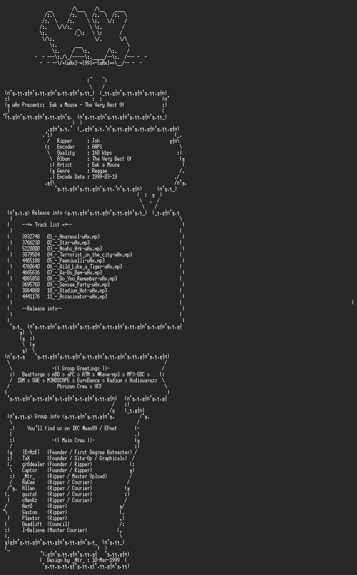 NFO file for Eek_a_Mouse_-_The_Very_Best_Of-wAx
