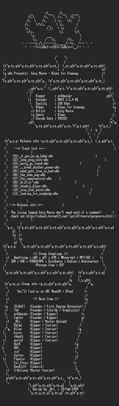 NFO file for Gary_Moore_-_Blues_for_Greeney-(wAx)