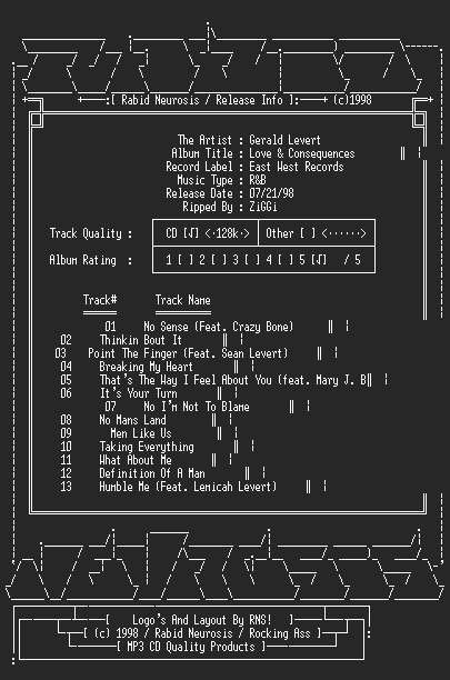 NFO file for Gerald_Levert-Love_And_Consequences-RNS