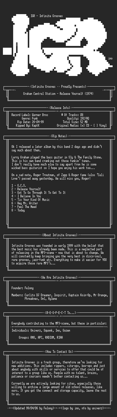 NFO file for Graham_Central_Station-Release_Yourself-1974-IGR