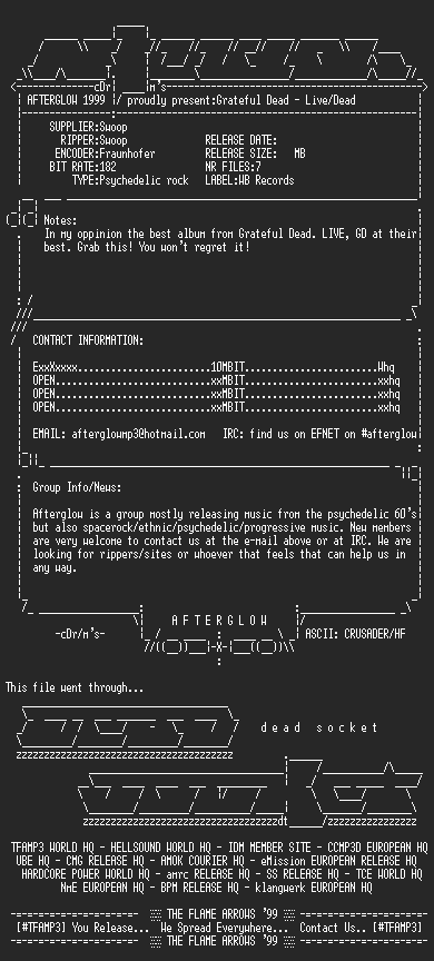 NFO file for Grateful_Dead_-_Live_Dead_(1969)_(Afterglow)