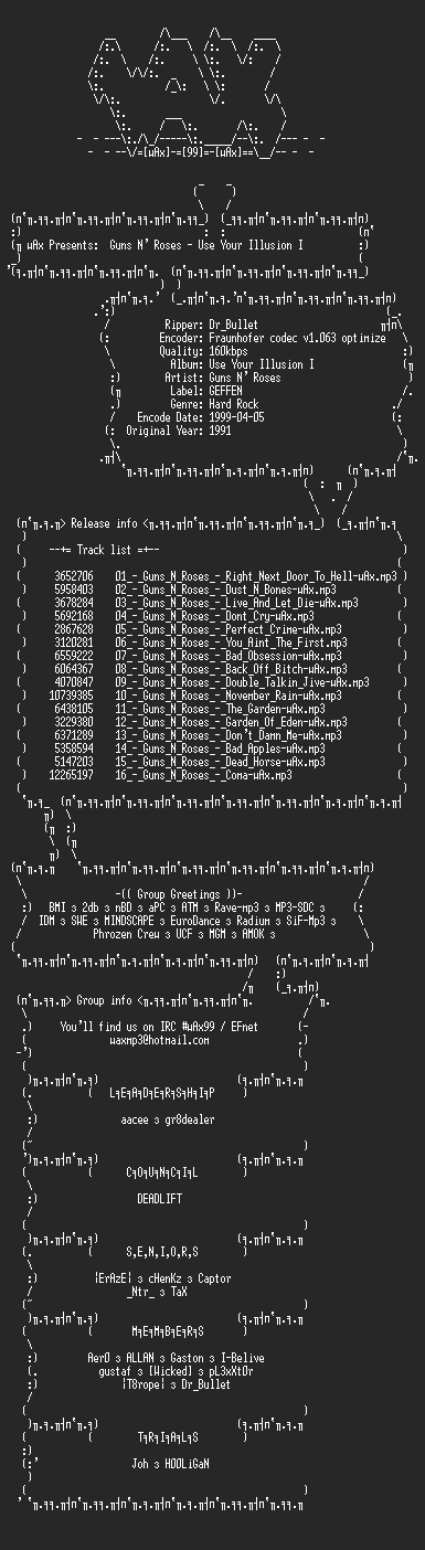 NFO file for Guns_N_Roses_-_Use_Your_Illusion_I-wAx