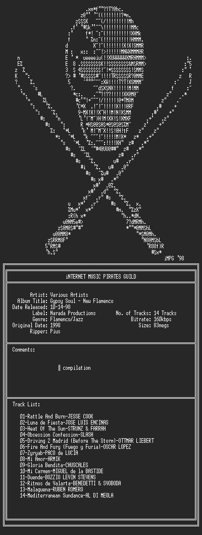 NFO file for Gypsy_Soul_-_New_Flamenco-(1998)-iMPG