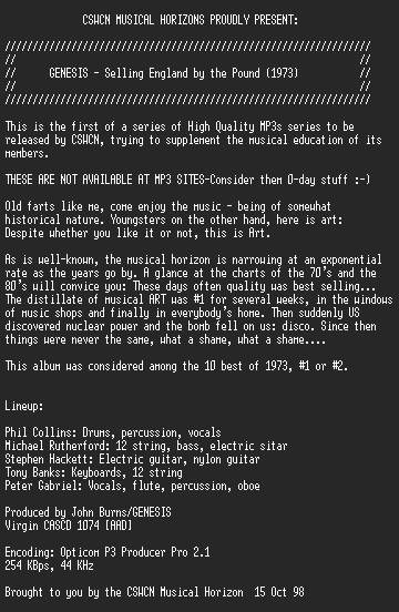 NFO file for GENESIS-Selling_England_by_the_Pound-(1973)-CSWCN