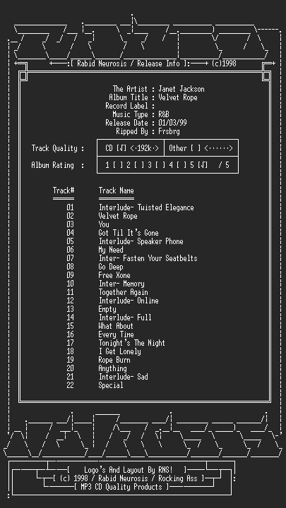 NFO file for Janet_Jackson-The_Velvet_Rope-RNS