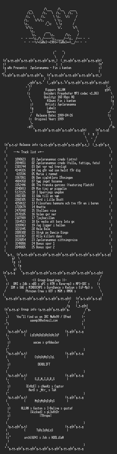 NFO file for Javlaranamma_-_Fin_i_kanten_(1999)-wAx