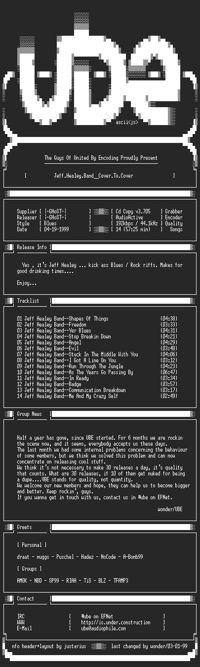 NFO file for Jeff.Healey.Band--Cover.To.Cover-1995-UBE