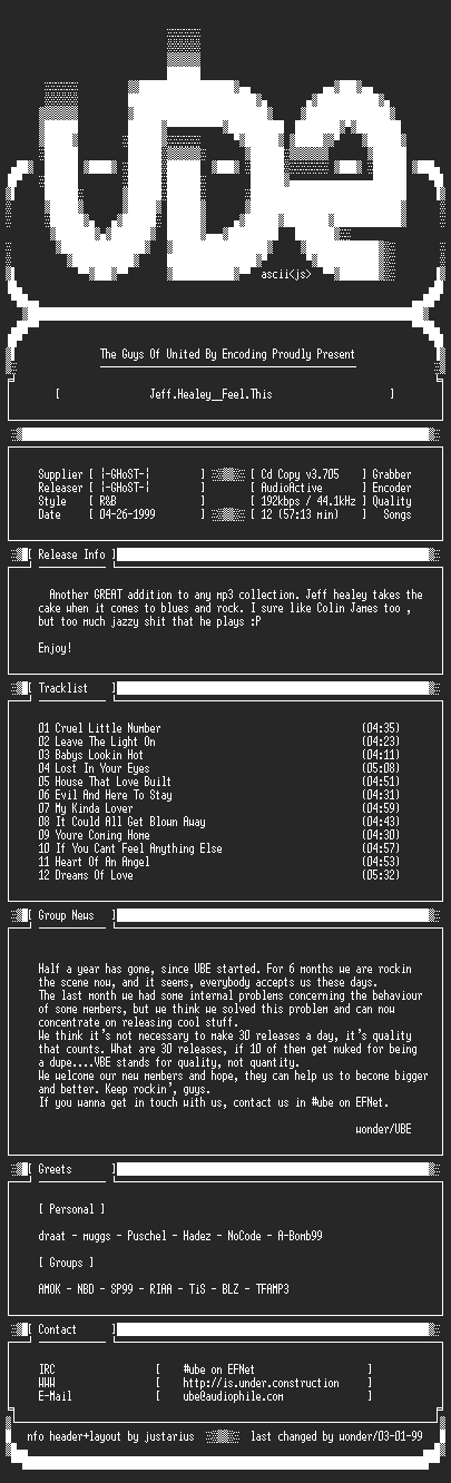 NFO file for Jeff.Healey--Feel.This-1992-UBE