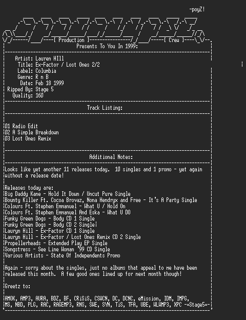 NFO file for Lauryn_hill-ex_factor_single_cd2-apc-stage5