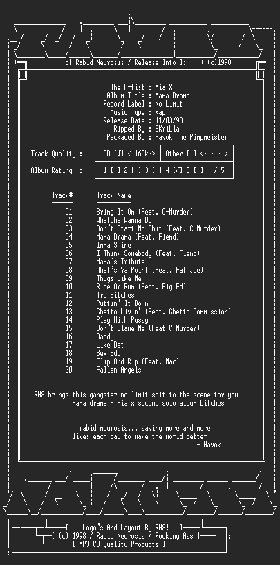 NFO file for Mia_X-Mama_Drama-RNS