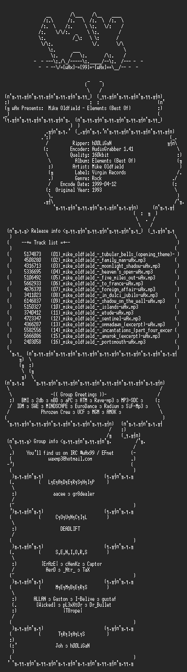 NFO file for Mike_Oldfield_-_Elements_(1993)-wAx