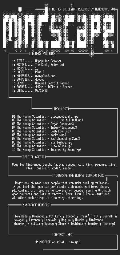 NFO file for The_Kooky_Scientist-Unpopular_Science-MindScape