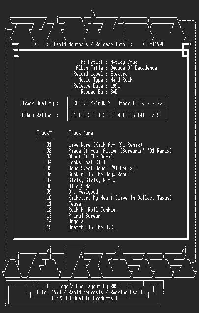 NFO file for Motley_Crue-Motley_Crue-Decade_Of_Decadence-RNS