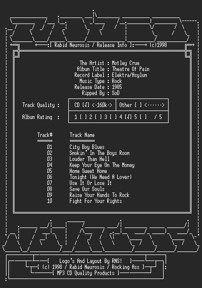 NFO file for Motley_Crue-Theatre_Of_Pain-RNS