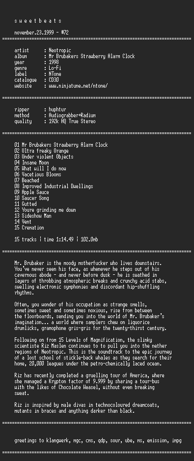 NFO file for Neotropic--Mr_Brubakers_Strawberry_Alarm_Clock-1998-sb