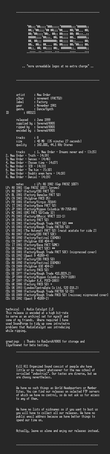 NFO file for New_Order_-_Movement_-_KAOS