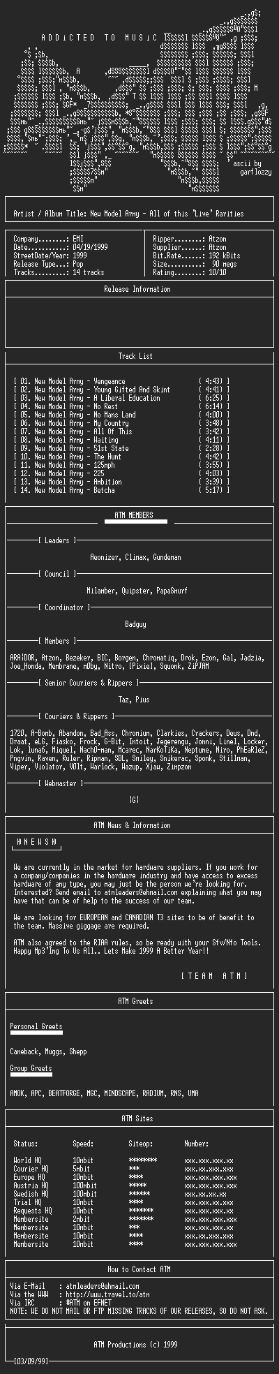 NFO file for New_Model_Army_-_All_of_this_Live_Rarities_-_(1999)-ATM