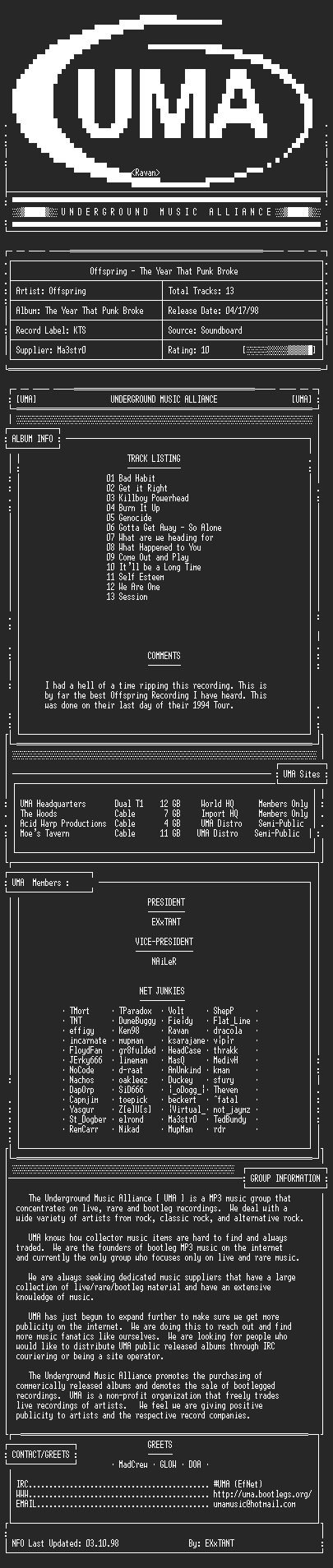 NFO file for Offspring-The_Year_That_Punk_Broke-UMA