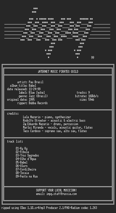 NFO file for Pau.Brasil--Babel-(1995)-iMPG