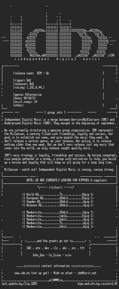 NFO file for REM-Up-IDM