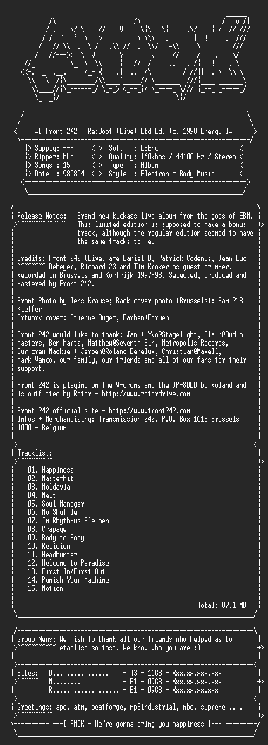 NFO file for Front.242-ReBoot.(Live)-AMOK