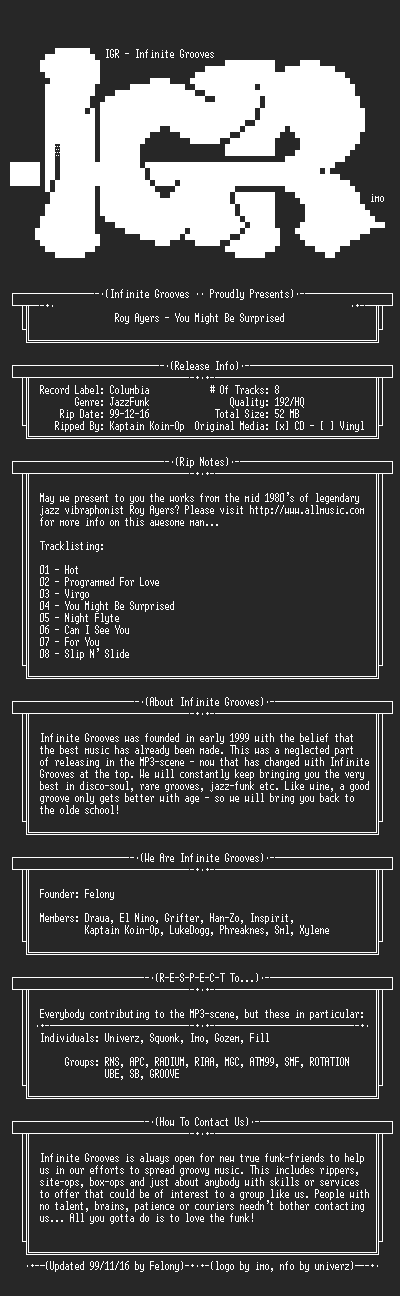 NFO file for Roy_Ayers-You_Might_Be_Surprised-1985-IGR