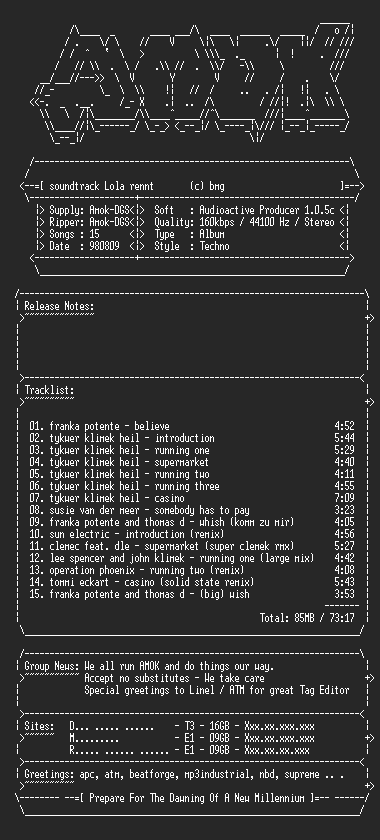 NFO file for Soundtrack_-_Lola_Rennt_(1998)-amok