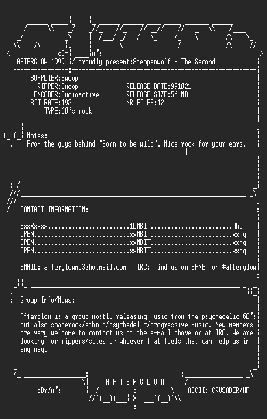 NFO file for Steppenwolf_-_The_Second_(1968)_(Afterglow)