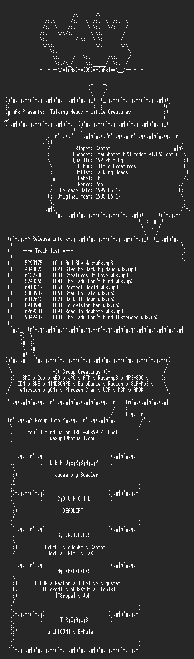 NFO file for Talking_Heads_-_Little_Creatures_(1985)-wAx