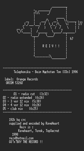 NFO file for Telephonika_-_Beim_Nachsten_Ton_-_REIV