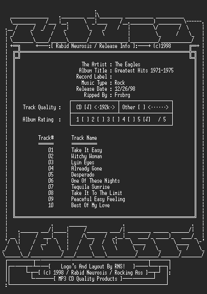NFO file for The_Eagles-Greatest_Hits_1971-1975-RNS