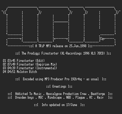 NFO file for The_Prodigy_-_Firestarter-TR1P