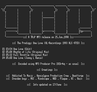 NFO file for The_Prodigy_-_One_Love-TR1P