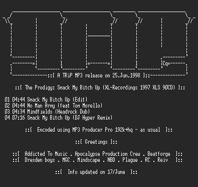 NFO file for The_Prodigy_-_Smack_My_Bitch_Up-TR1P