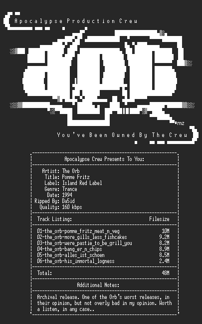 NFO file for The_orb-pomme_fritz-apc-da5id