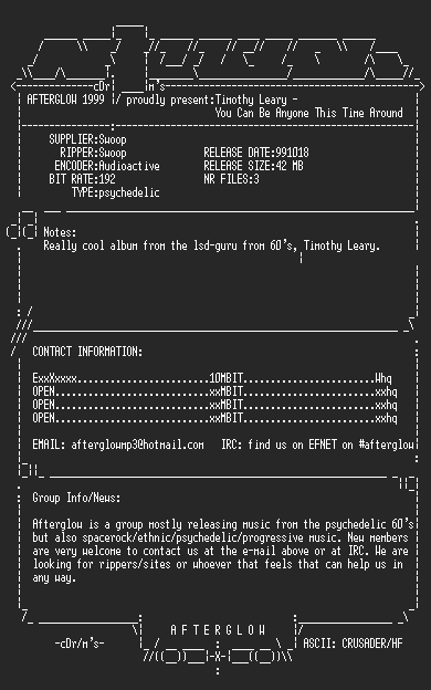 NFO file for Timothy_Leary_-_You_Can_Be_Anyone_This_Time_Around_(1970)-agw