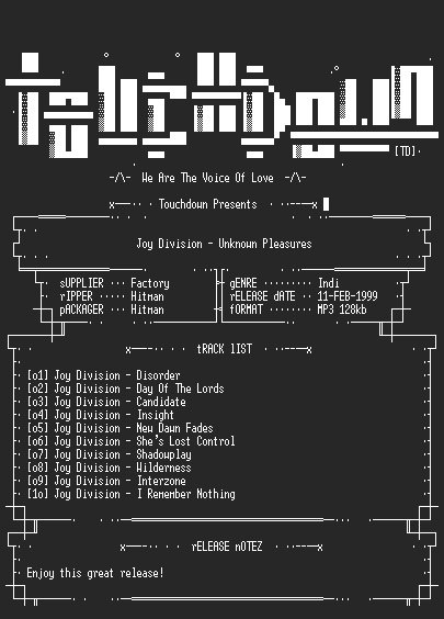 NFO file for Joy_Division_-_Unknown_Pleasures-TD