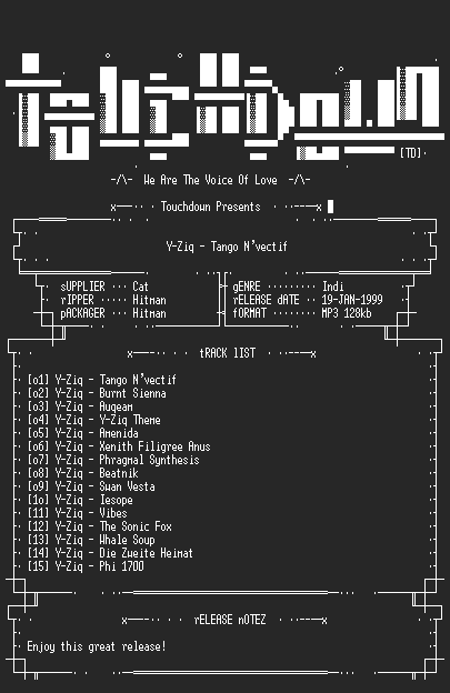 NFO file for U-Ziq_-_Tango_N'vectif-TD