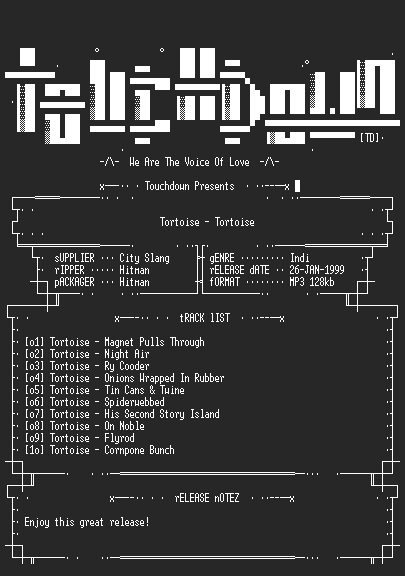 NFO file for Tortoise_-_Tortoise-TD