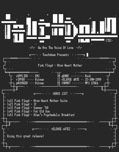 NFO file for Pink_Floyd_-_Atom_Heart_Mother-TD