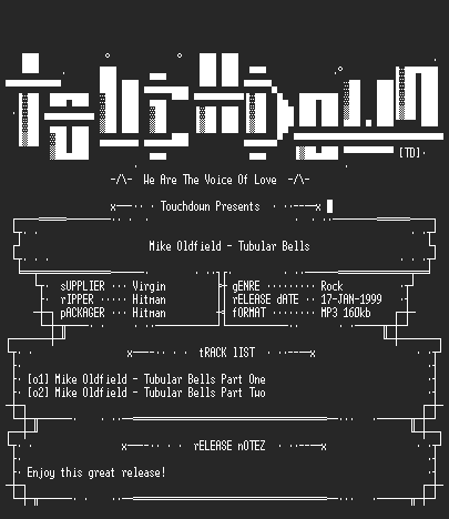 NFO file for Mike_Oldfield_-_Tubular_Bells-TD