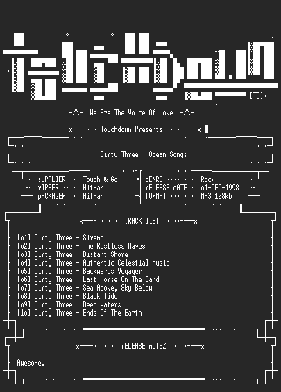 NFO file for Dirty_Three_-_Ocean_Songs-TD