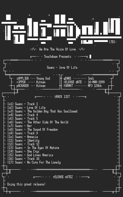 NFO file for Swans_-_Love_Of_Life-TD